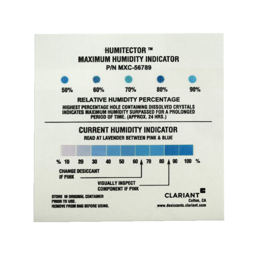 Humitector Maximum Humidity Indicator karta